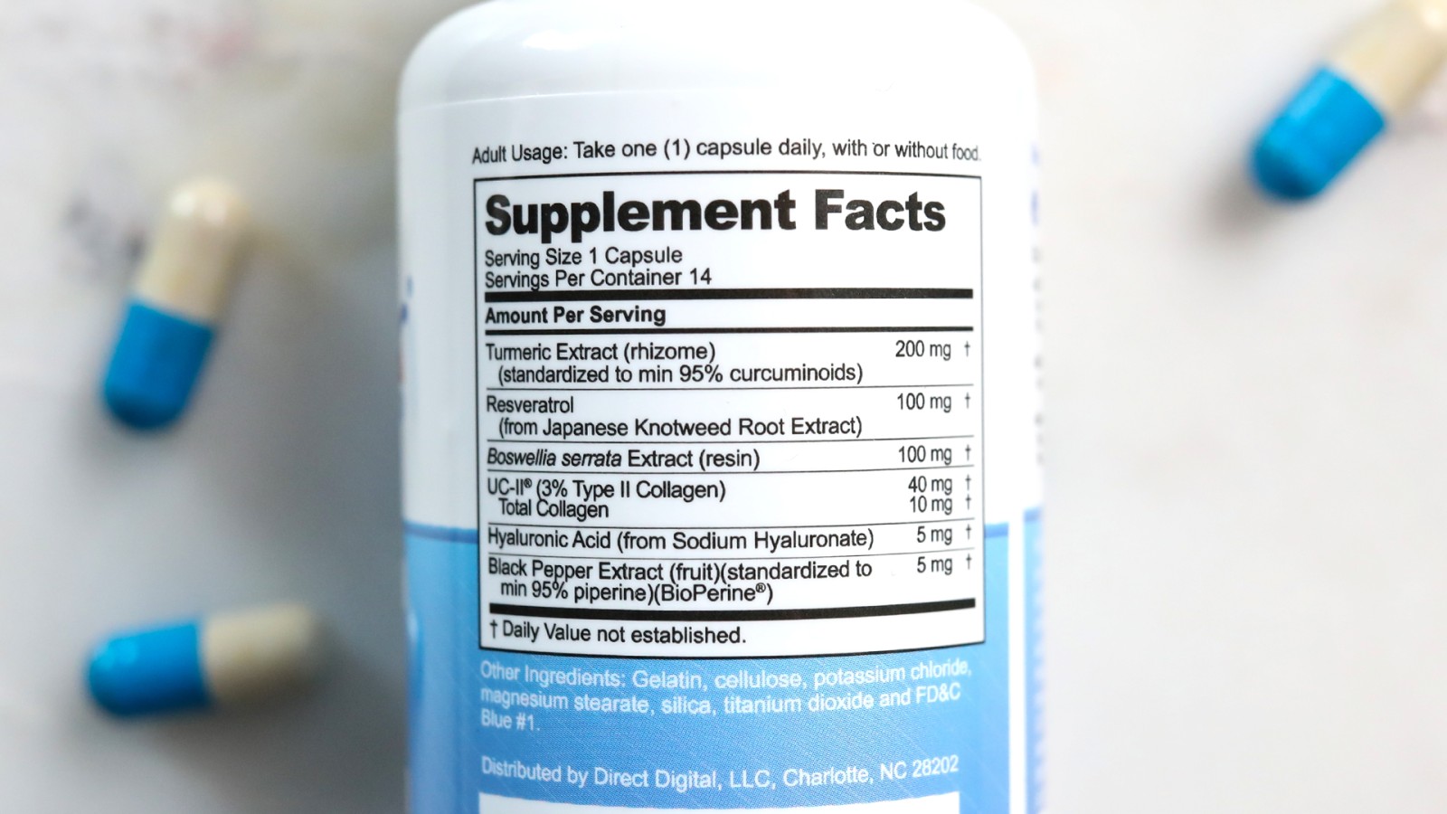Instaflex Advanced ingredient label. Photo by WellnessVerge