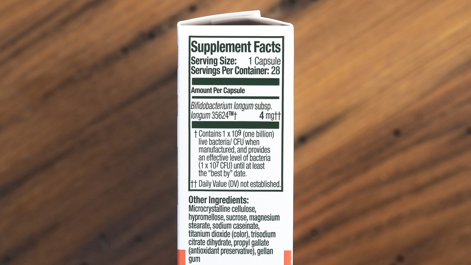 Align Probiotic’s ingredient label. Photo by WellnessVerge