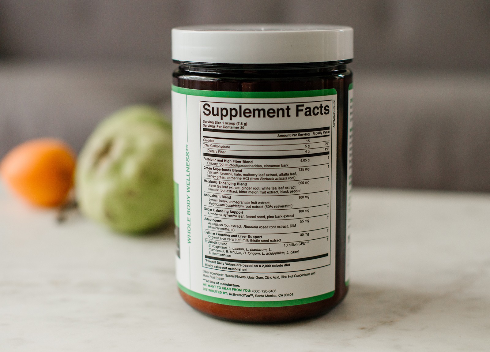 ActivatedYou Morning Complete Supplement Facts