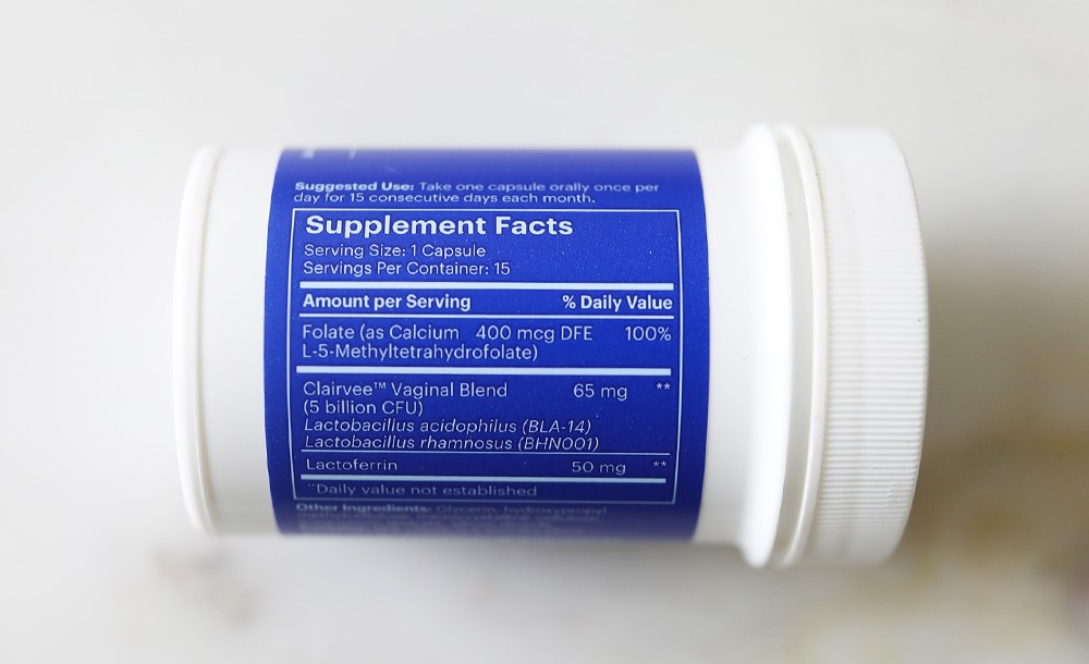 Clairvee Ingredients Label. Photo Credit: WellnessVerge
