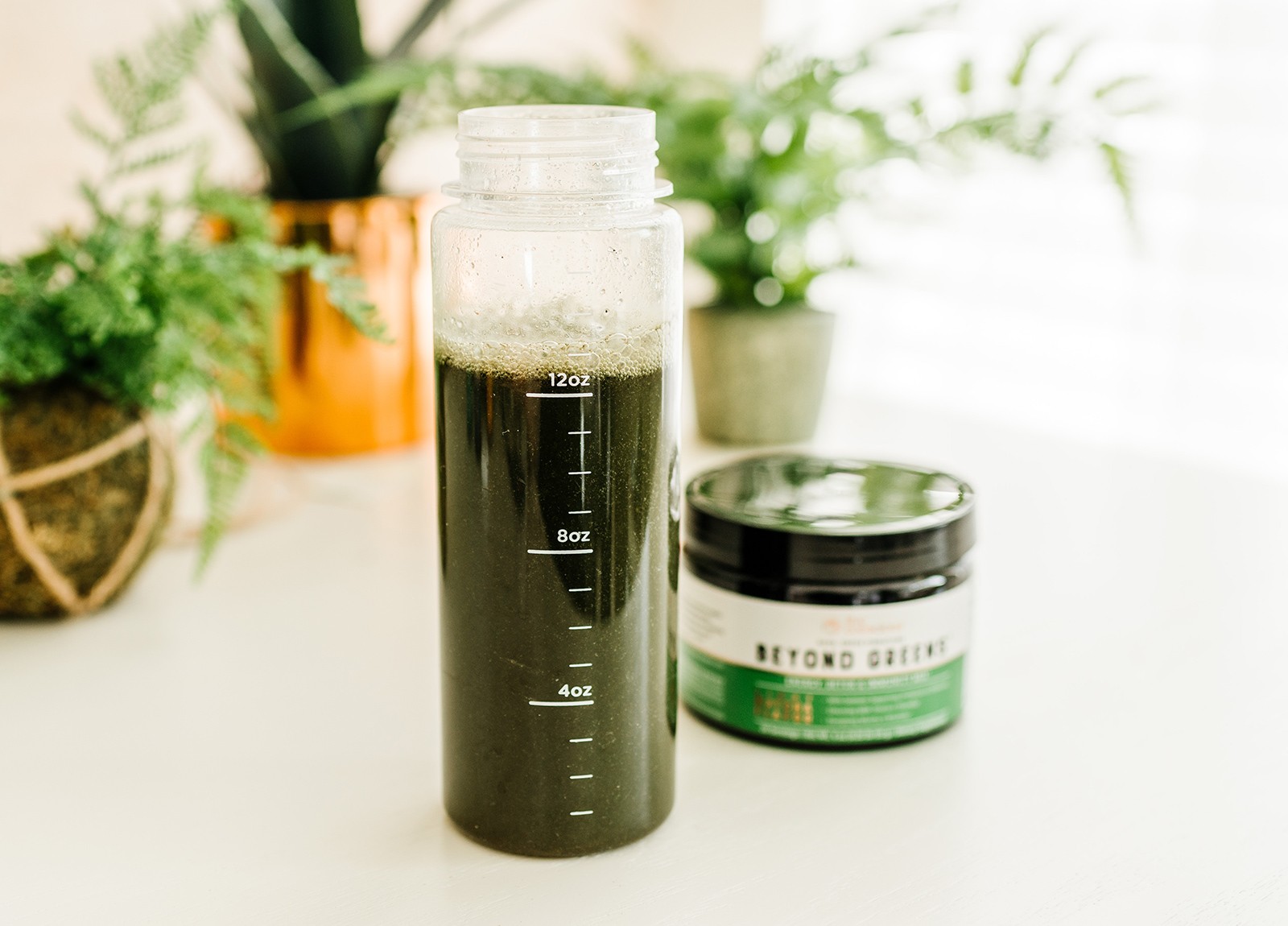 Beyond Greens powder mixed with water