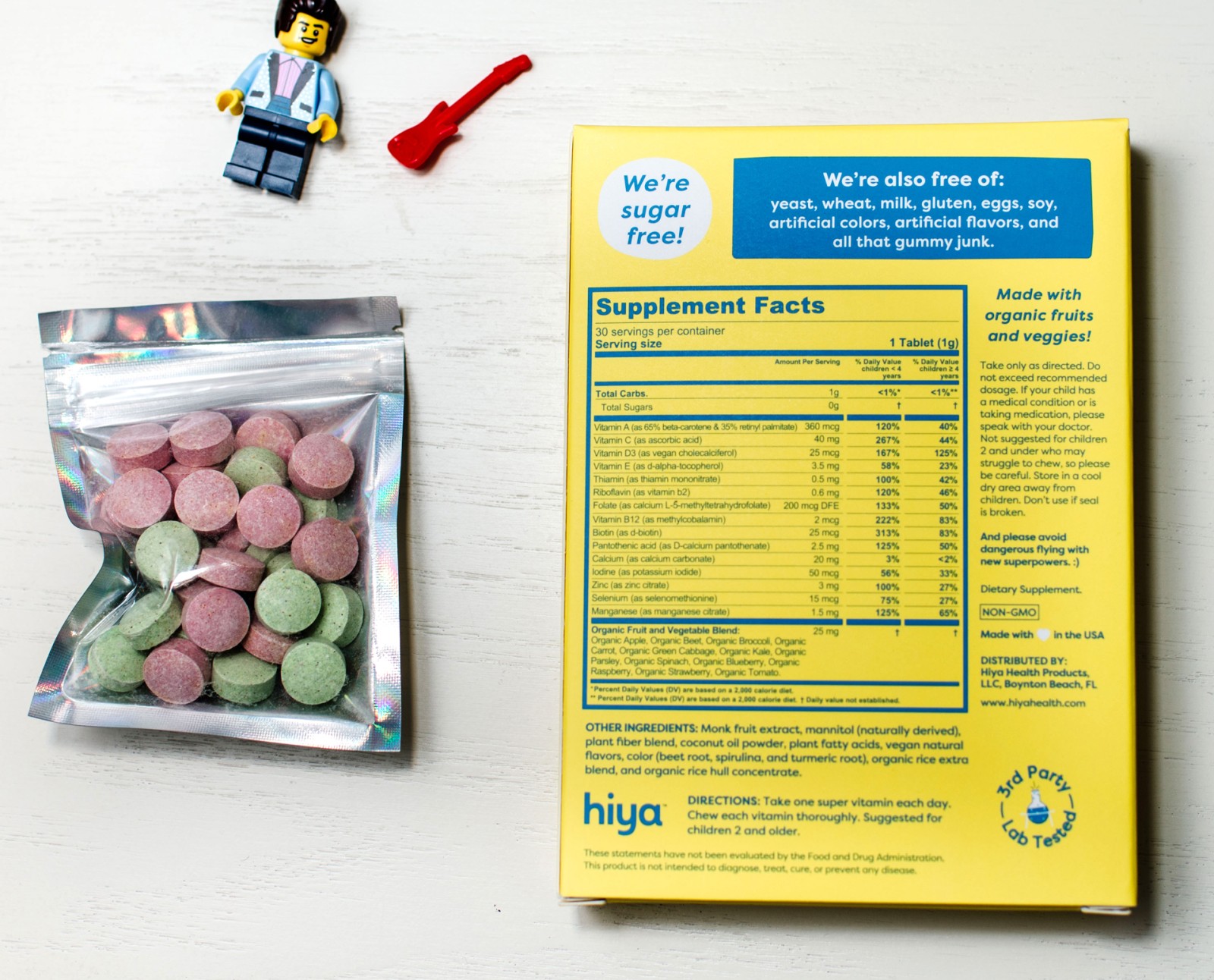 Hiya’s Supplement Facts