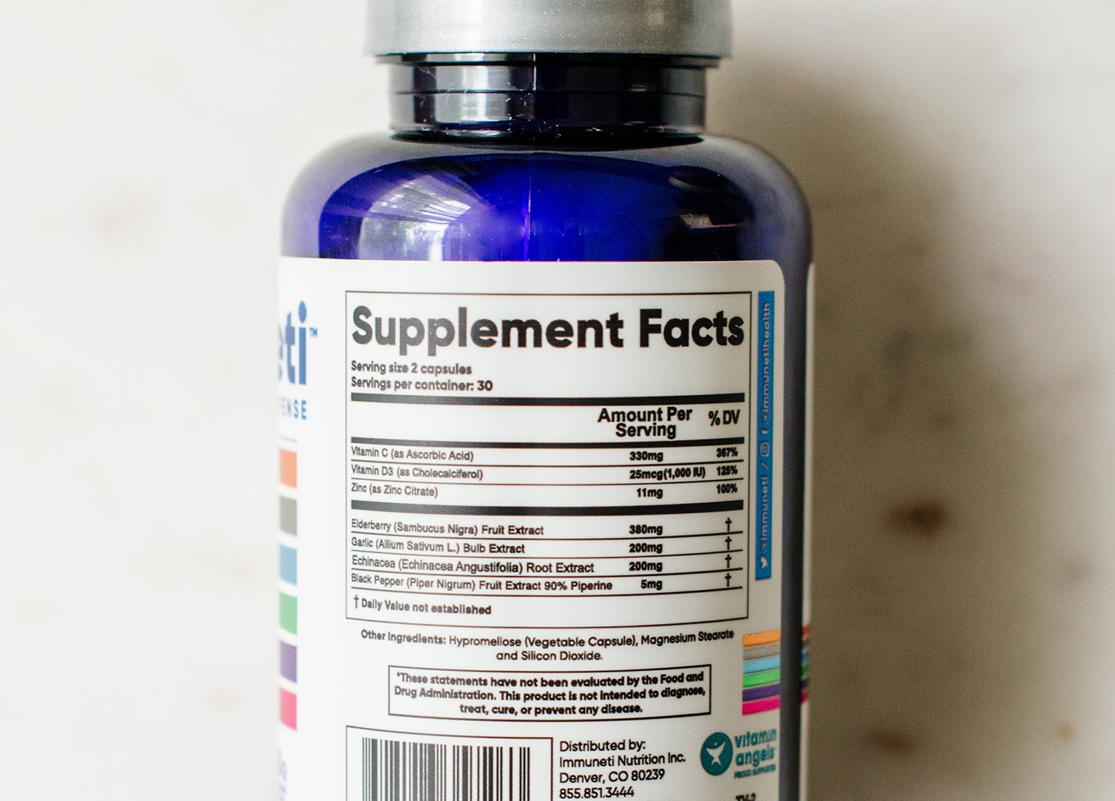 Immuneti Supplement Facts