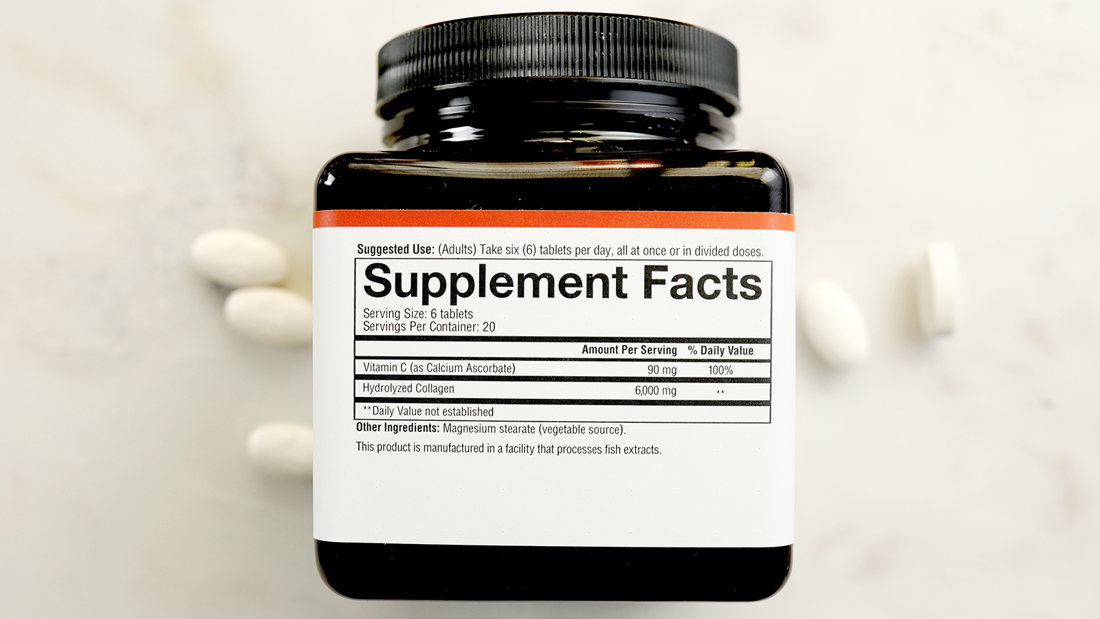 Youtheory Collagen capsule ingredient label. Photo by WellnessVerge