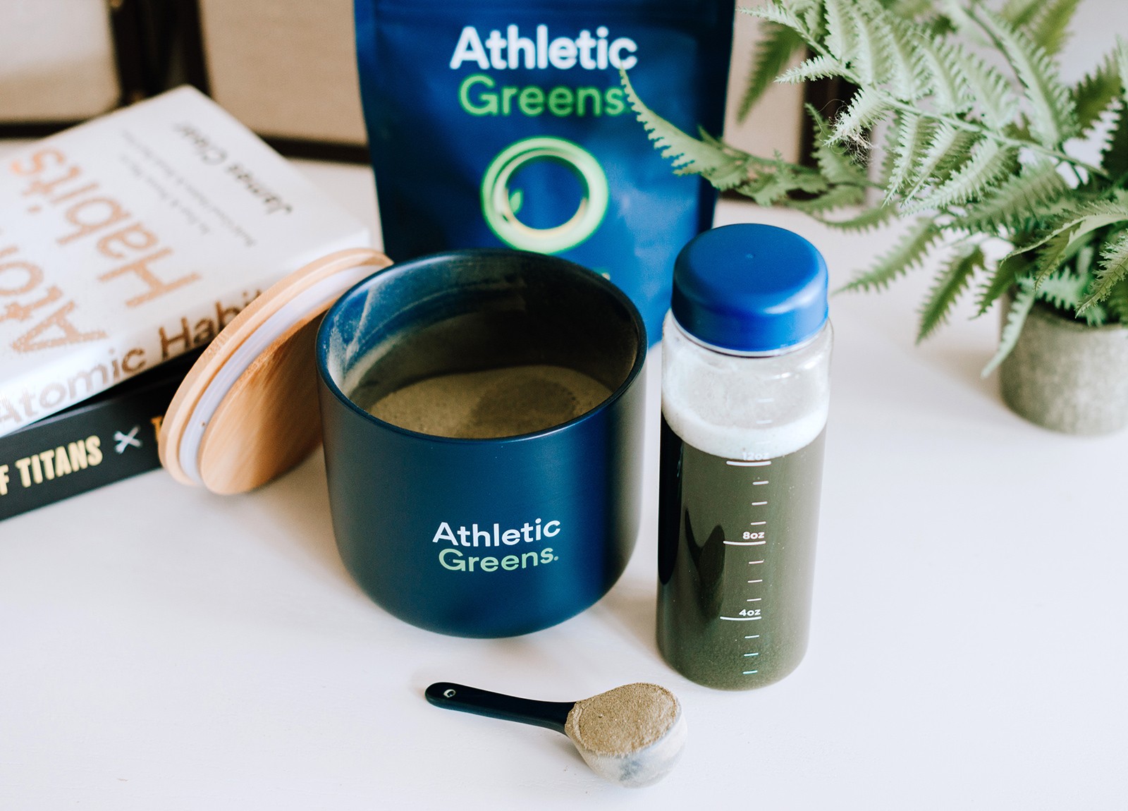 Athletic Greens mixed in water
